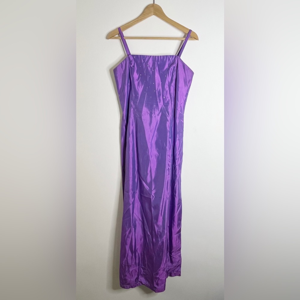 Jessica McClintock for Gunne Sax Purple iridescent rhinestone millennial Dress